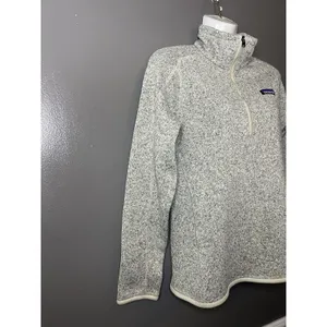 Patagonia Sweater Womens Small Gray Better Sweater 1/4 Zip Mock Neck Fleece thumbnail 5