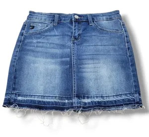 Kancan Skirt Size 25 / 3 W27"in Waist Denim Skirt Jean Skirt Mini Skirt Stretch Blue Denim Skirt thumbnail 1