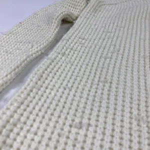Marine Layer Sweater Womens‎ XS White Waffle Knit Cotton Nylon Wool Crewneck thumbnail 5