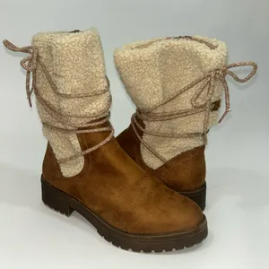 Life Stride Brown Shearling Winter Boots thumbnail 3