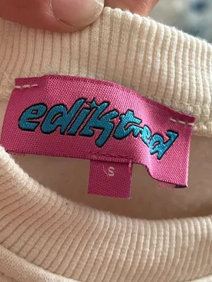 Edikted Cream Bow Brat Print Pullover SMALL thumbnail 3