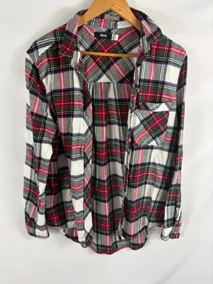 BDG Urban Outfitters Red Flannel Shirt size medium thumbnail 1