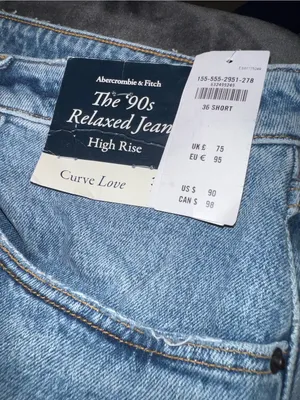 Abercrombie & Fitch Curve Love High Rise 90s Relaxed Jean Size 36 / 22 Short thumbnail 9
