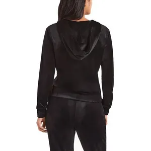 Juicy Couture Black Rhinestone Logo Zip Up Hoodie Jacket Large NWT thumbnail 9