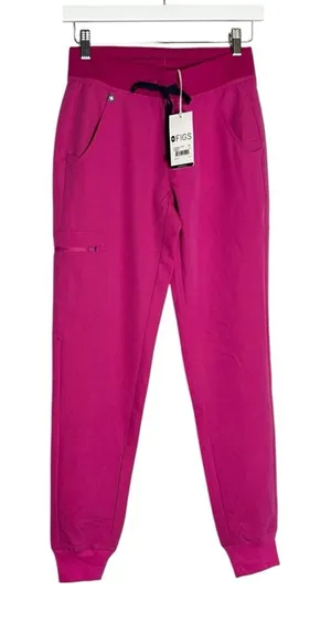 NWT Figs Pink Zamora 2.0 Jogger‎ Scrub Pants Size XXS thumbnail 1
