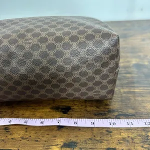 Celine Brown Macadam Toiletry Bag Made In Italy Travel Cosmetic Case Unisex thumbnail 13