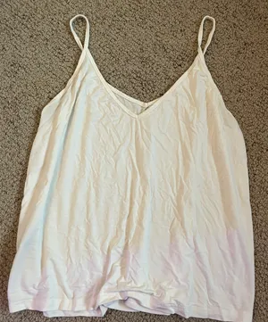 Plain v neck tank top White Size M thumbnail 1