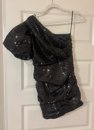 DO+BE One-Shoulder Black Dress thumbnail 1