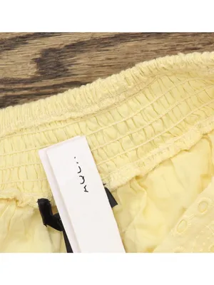NWT Aqua Cotton Maxi A-Line Eyelet Skirt AQ9697 Butter Yellow M thumbnail 5