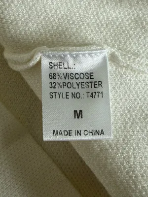 MIOU MUSE J'adore Sculpted Metal Button Knit Vest Top Soft White Size M Medium thumbnail 7