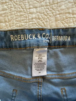 Roebuck & Co. (Sears) Women's Light Blue Denim Bermuda Shorts thumbnail 2