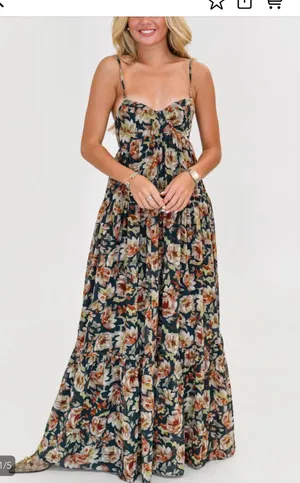 Fancy Boutique Floral Dress Multi Size L thumbnail 1