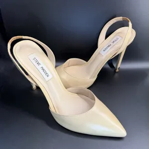 Steve Madden tan pointed slingback heels SIze 8.5 thumbnail 1