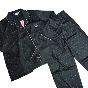 Juicy Couture Black Satin Blinged Womens Pajama Set Size Xlarge thumbnail 9