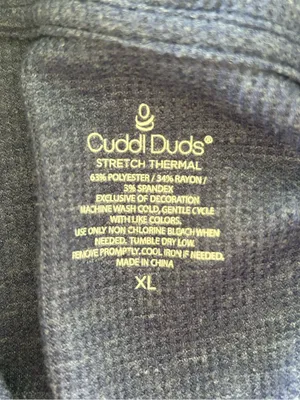 Cuddle Duds Soft Thermal Stretch Draped Cowl Neck Hanky Hem Sweater -Size XL thumbnail 6