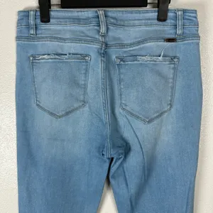 KanCan Skinny Jeans Womens 11/29 Light Wash Distressed Ripped Frayed Raw Hem‎ thumbnail 4