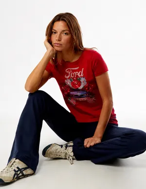 PacSun Red Ford Mustang Graphic Tee thumbnail 2