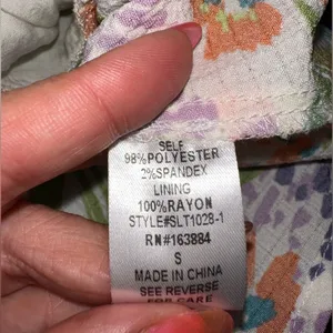 EUC SWEET LEMON Ivory Multicolored Floral Ruched Front Woven Tank SZ S thumbnail 6
