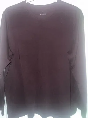 EVERLANE THE SLIM LONG-SLEEVE CREW IN ESSENTIAL COTTON dark chocolate xxl thumbnail 2