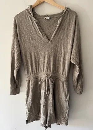 American Eagle‎ Cozy Hooded Knit Romper Long Sleeve thumbnail 1