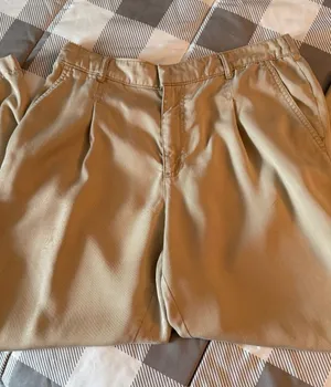 LOFT women’s pleated front slacks Tan size Medium thumbnail 1
