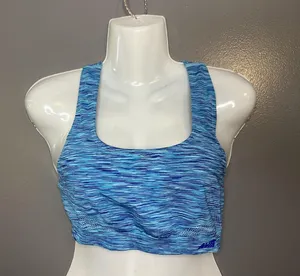 Avia Sports Bra Womens Large Blue Racerback Seamless Ventilated Stretch thumbnail 1