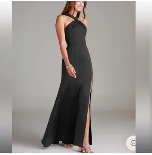 Azazie Rue Black Strapless Dress thumbnail 4