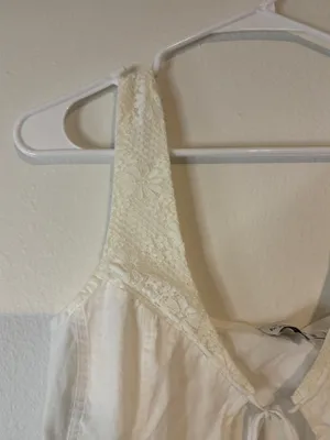 Princess Polly Top Crop White tie thumbnail 2