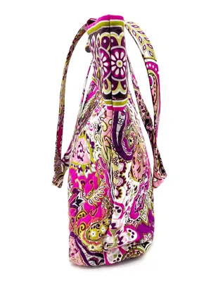 NWT Vera Bradley Very Berry Paisley Quilted Tote Bag Pink Purple Floral Made USA thumbnail 4