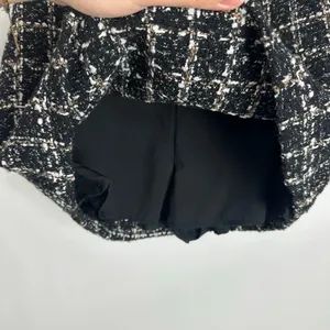 Abercrombie & Fitch Black Tweed Mini Skort Size Small NWT Corpcore Preppy thumbnail 5