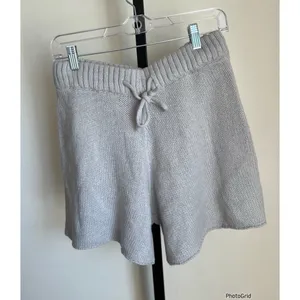 We Wore What Pull On Sweater Short Chunky Cozy Stitch Light Grey Size Small NEW thumbnail 2