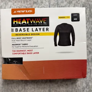 Seirus Heatwave Base Layer Top Womens MD Carbon Black‎ Long Sleeve 2426 thumbnail 1