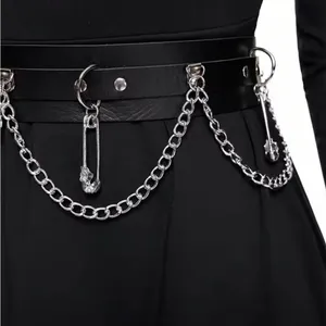 Black Chain Belt with Silver Accents thumbnail 5
