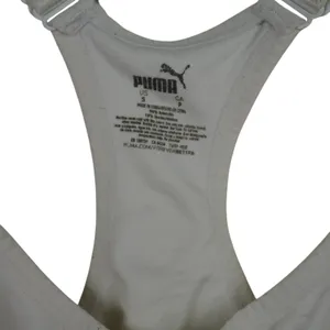 Puma Sports Bra Women Small White Racerback Adjustable Straps Athleisure thumbnail 3