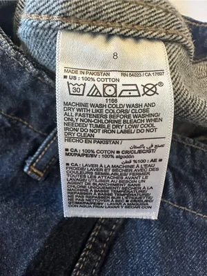 Old Navy Dark Indigo Wide-Leg Patch Pocket Jeans thumbnail 5