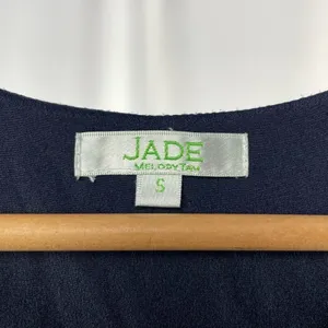 Jade Melody Tam‎ Sleeveless Tie Tassel Shift Dress in Navy Size Small thumbnail 2
