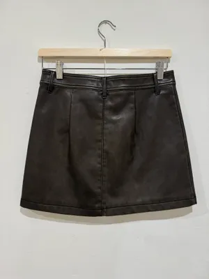 Leather Mini Skirt Kendall + Kylie Zipper Small thumbnail 2
