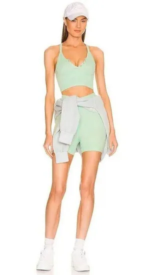 Free People FP Movement Free Throw High Rise Biker Shorts Mint Green Size M thumbnail 9