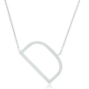 LXNYC Initial D Necklace Sterling Silver NWT thumbnail 1