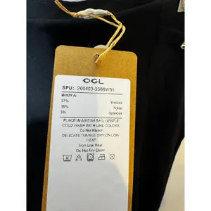 OGL High-Waist Wide Leg Trousers Black Womens Dress Pants Pockets Size Small NWT thumbnail 5