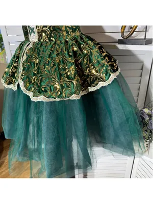Vintage velvet beaded dress tutu lace emerald green fairy homecoming Ren Fair S thumbnail 11