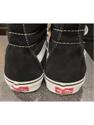 Women's Vans Sk8-Hi Black White Sneakers Size 8 thumbnail 8
