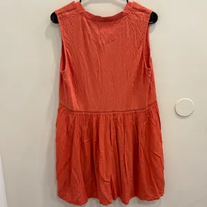 Anthropologie Nia Burnt Orange Ladder‎ Stitch Boho Button Down Tunic Top L NEW thumbnail 3