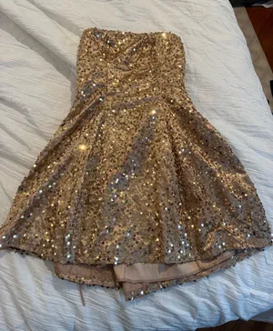 Lucy in the Sky Gold Mini Sequin Dress thumbnail 1