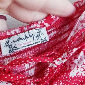 Free People Dont Dare Red Mixed Floral Mini Dress thumbnail 7