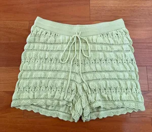 Green Crochet Shorts Size XS thumbnail 1