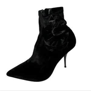 JEFFREY CAMPBELL Florette Velvet Stiletto Bootie Size 5.5 New w/o Tag MSRP $165 thumbnail 4