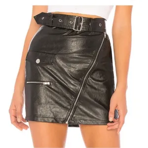 Superdown Addy faux‎ leather moto skirt size XS thumbnail 1