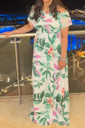 White And Green Dress thumbnail 2