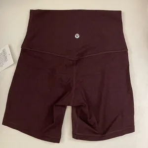 Lululemon NWT Align High Rise Shorts 6” Workmark Graphic Midnight Plum Size 4 thumbnail 7